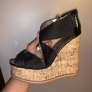 Black Wedges - Size 8